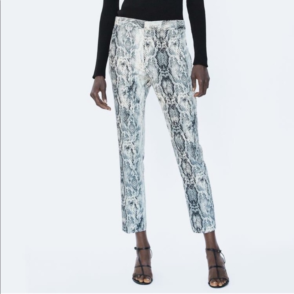Zara snake print trousers